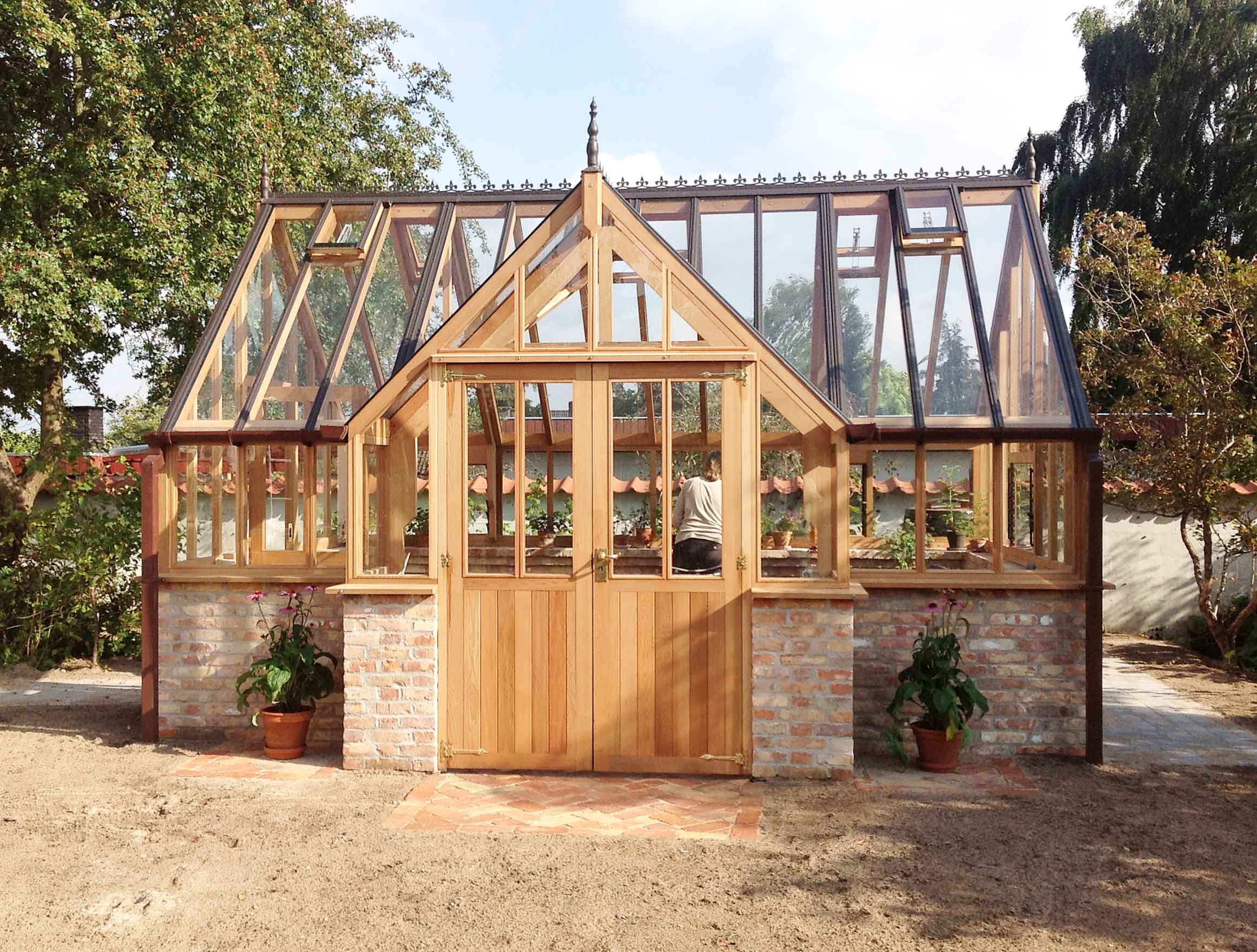 Western Red Cedar Greenhouse with Porch