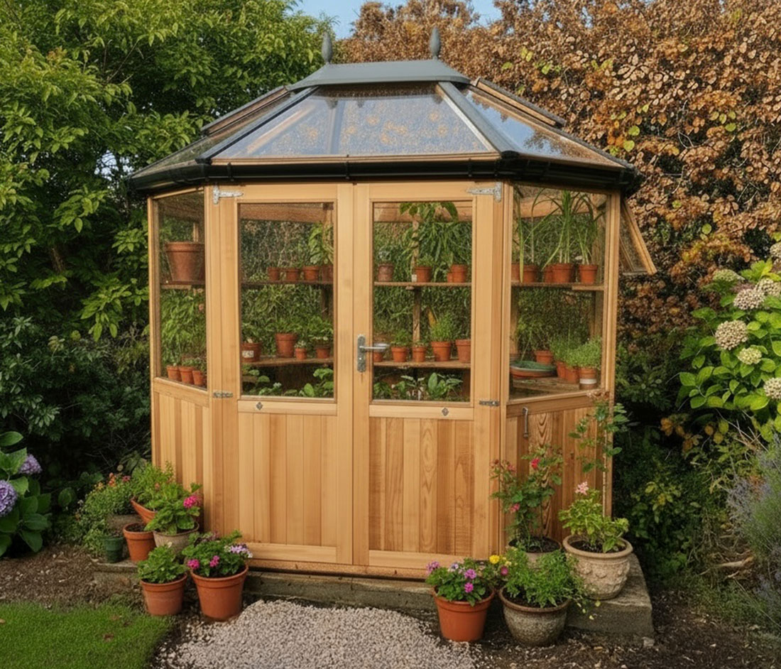 Stramshall Western Red Cedar Greenhouse 6ft4