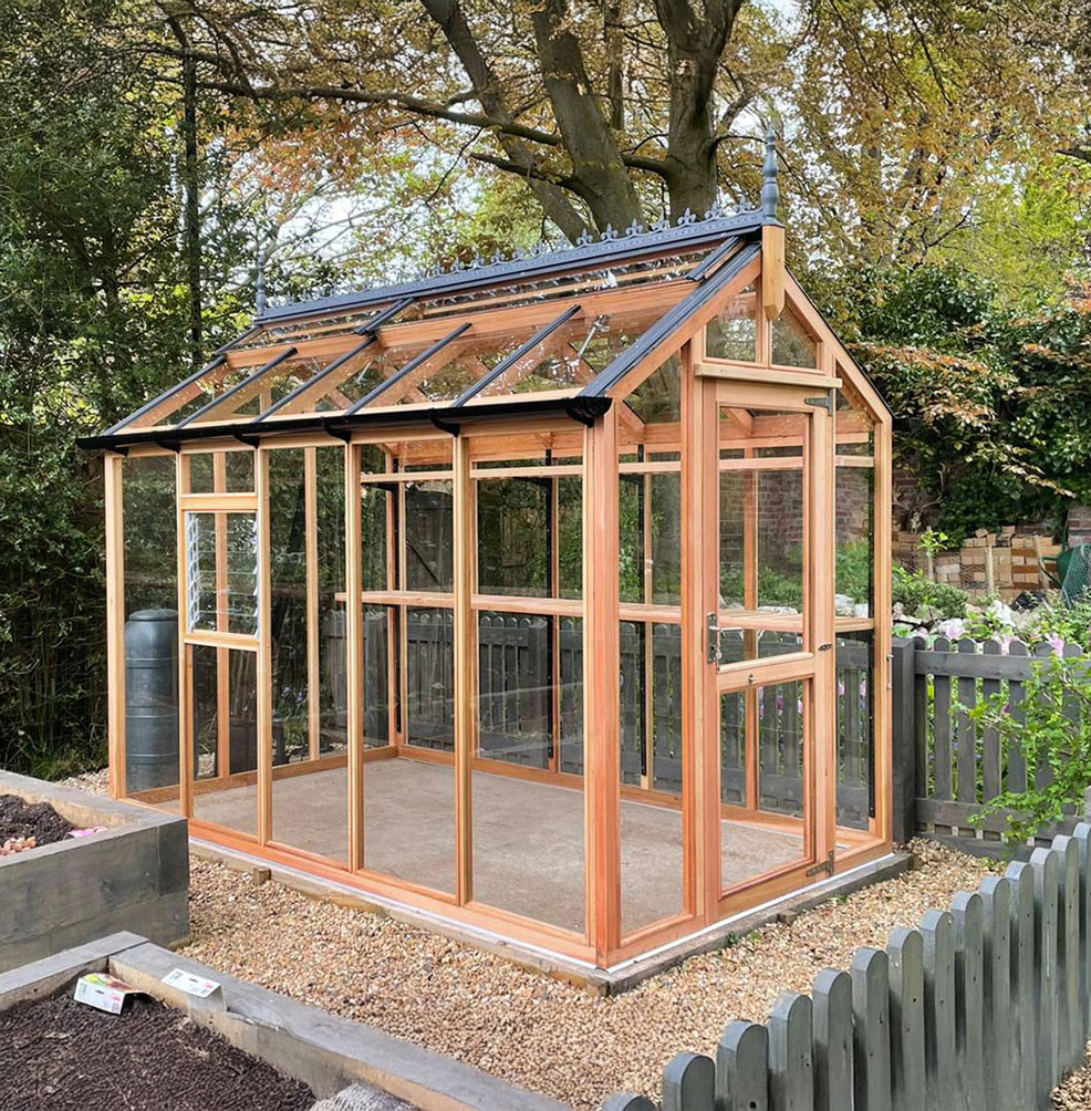 6ft x 12ft wooden greenhouse
